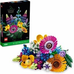 a lego wildflower bouquet set on a white background