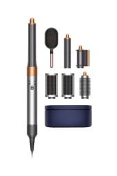 dyson airwrap long diffuse with attachments, case, and paddle brush