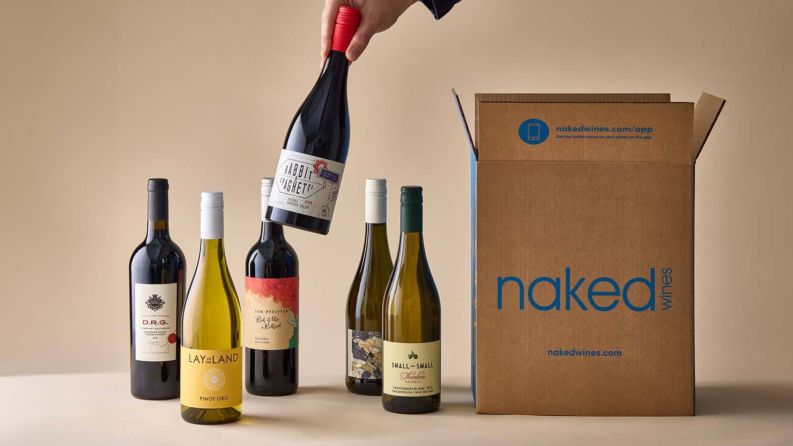 Naked wines bottles